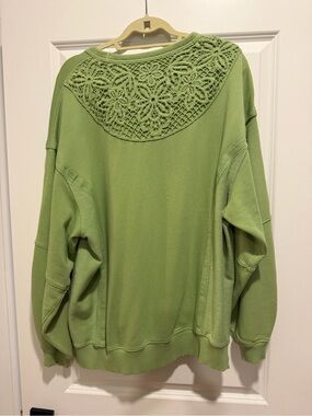 aerie Light Green Crewneck Sweatshirt